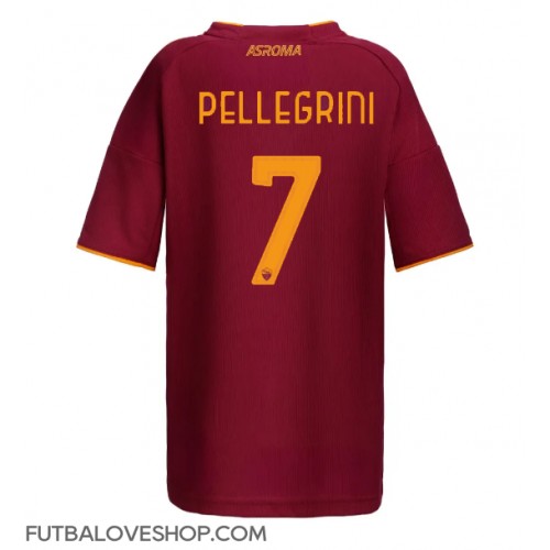 Dres AS Roma Lorenzo Pellegrini #7 Domáci pre Ženy 2025-26 Krátky Rukáv